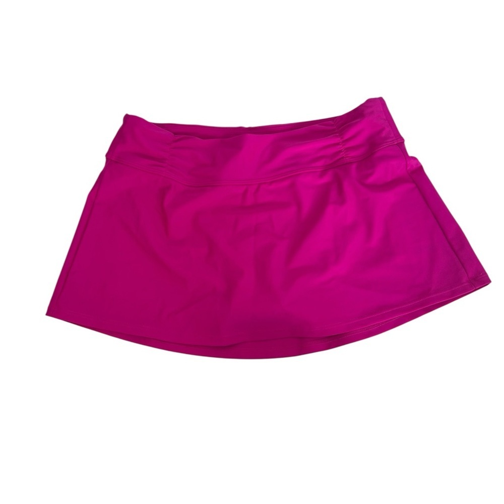 Athleta Shirred Band Swim Skirt 2 Sz S Hot Pink Elastic Waist Women’s New
